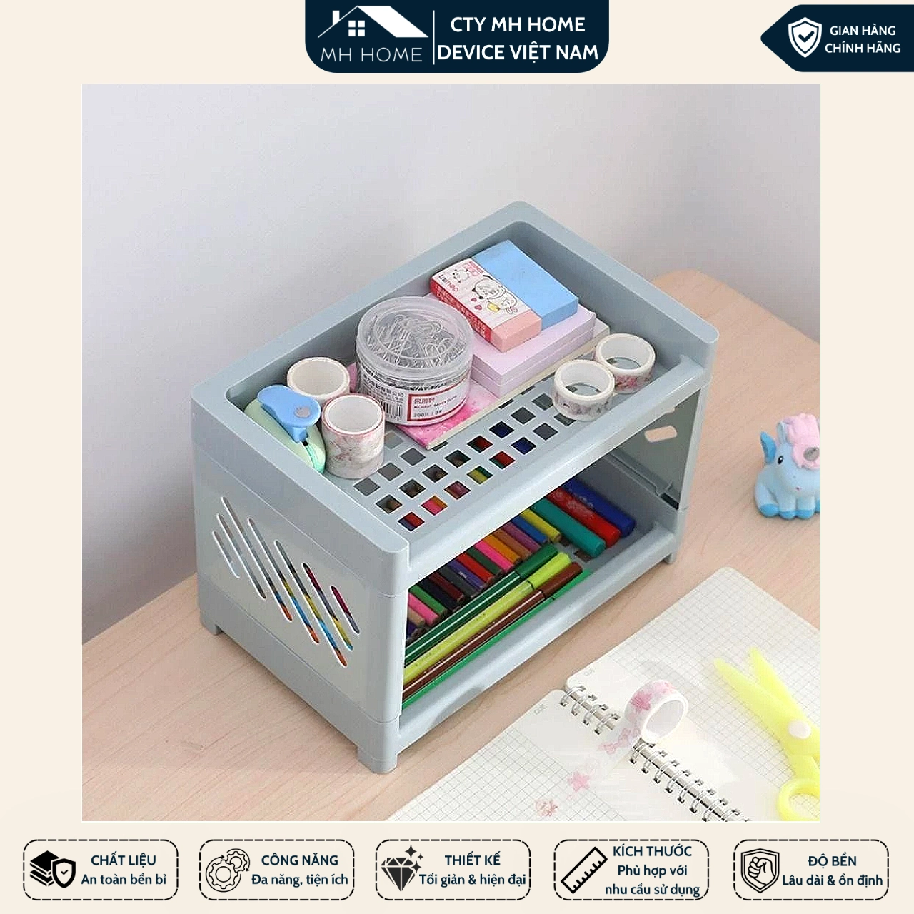 Kệ Nhựa Mini 2 Tầng Hàn Quốc Đựng Đồ Đa Năng Siêu Xinh Kệ Xếp Gọn Trang Trí Để Bàn Đồ